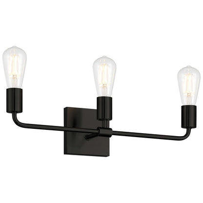 Access Lighting Virgin 3 Light Vanity, Matte Black
