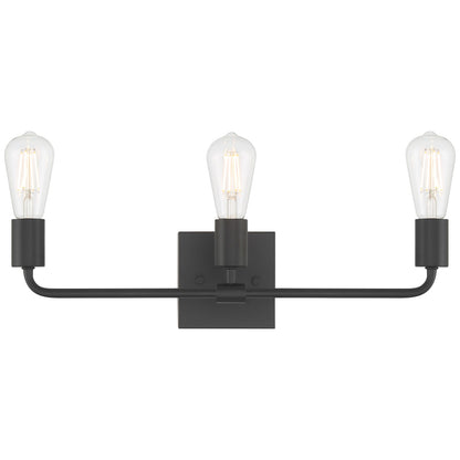 Access Lighting Virgin 3 Light Vanity, Matte Black