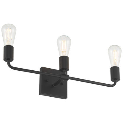 Access Lighting Virgin 3 Light Vanity, Matte Black
