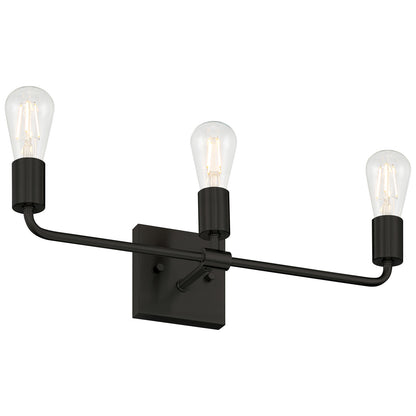 Access Lighting Virgin 3 Light Vanity, Matte Black