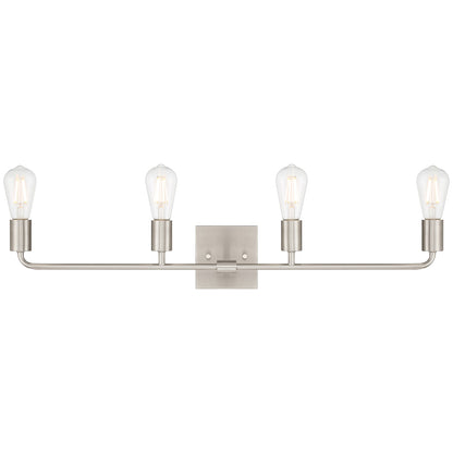 Access Lighting Virgin 4 Light Vanity, Brushed Steel