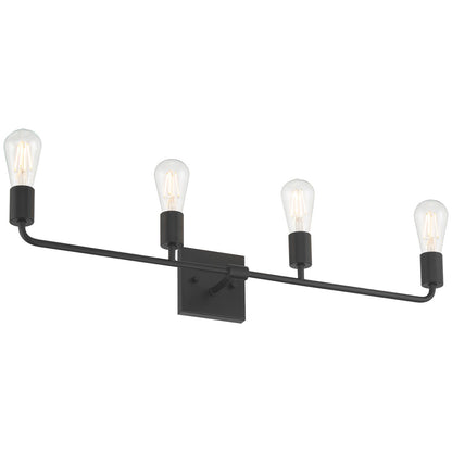 Access Lighting Virgin 4 Light Vanity, Matte Black