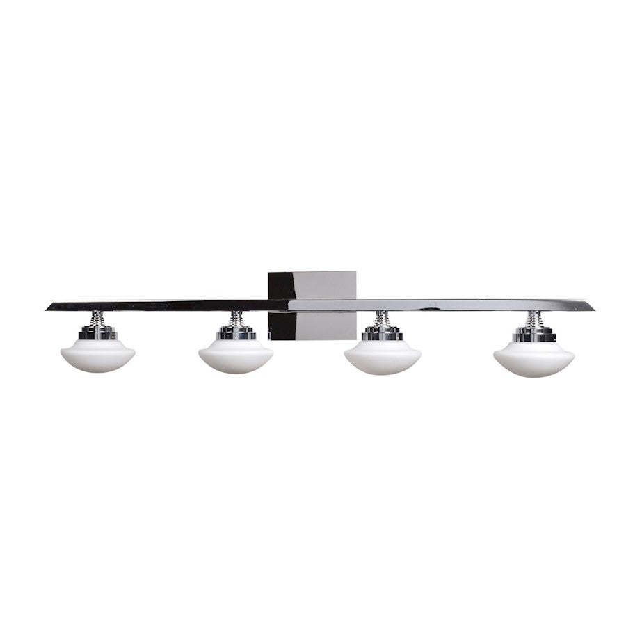 4 Light Bathroom Vanity Light, Chrome
