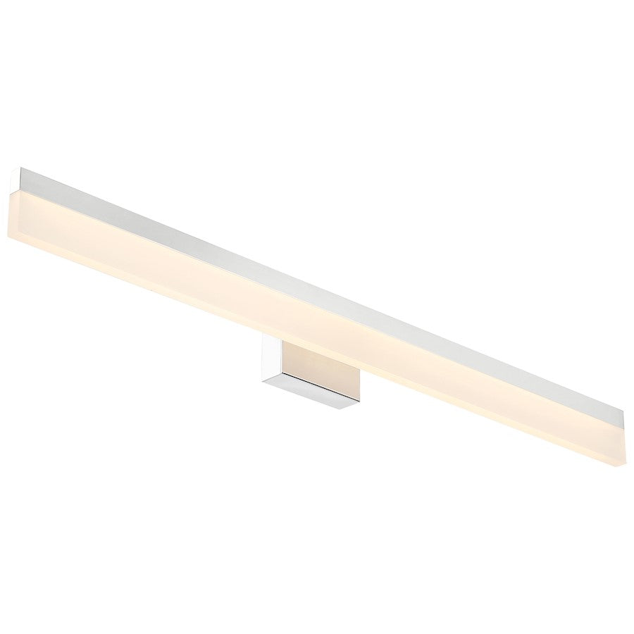 24" LED Bathroom Vanity Light, Chrome