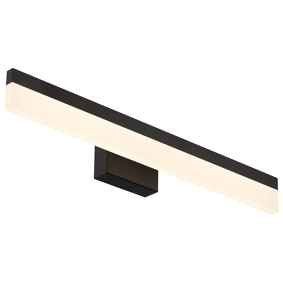 24" LED Bathroom Vanity Light, Matte Black