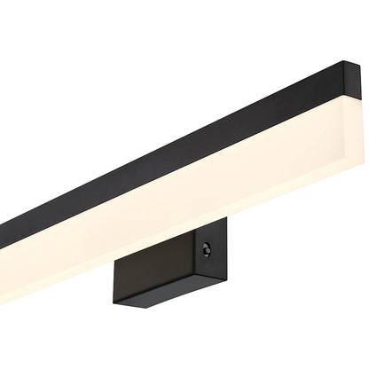 24" LED Bathroom Vanity Light, Matte Black