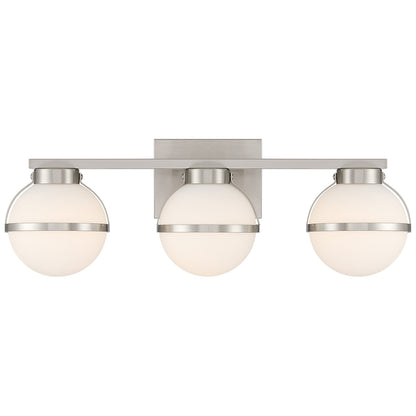 Access Lighting Emma 5CCT LED Vanity, Brushed Steel/Opal