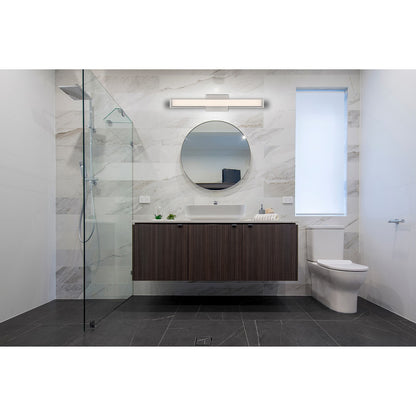 Access Justine 3CCT LED Vanity, Brushed Steel/Acrylic Lens