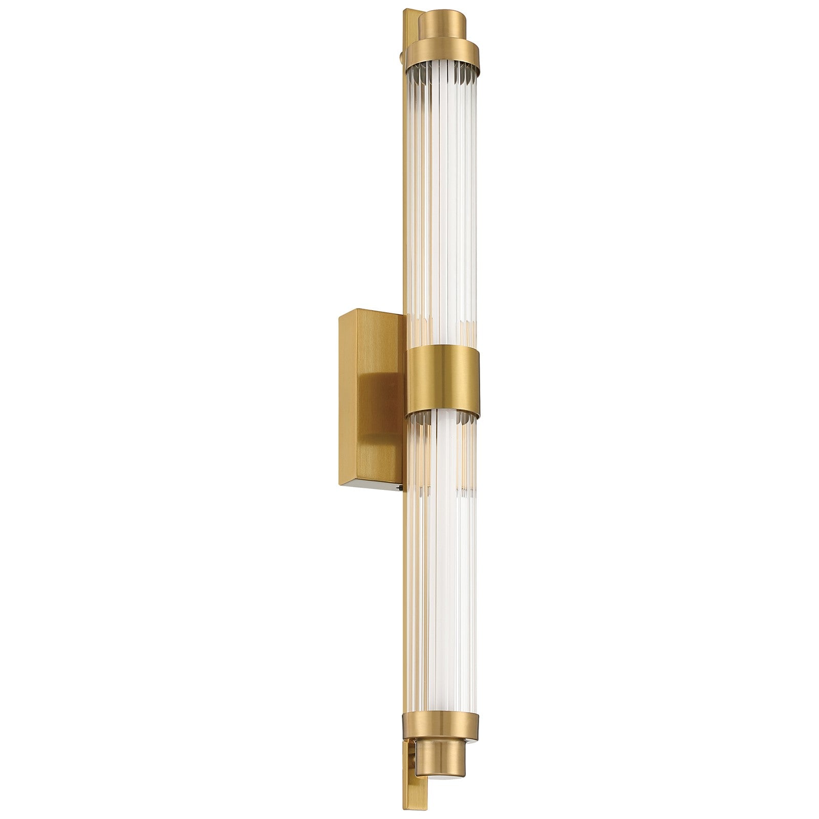 Access Julia 3CCT LED Vanity, Antique Brass/Clr Frosted