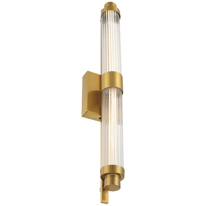 Access Julia 3CCT LED Vanity, Antique Brass/Clr Frosted