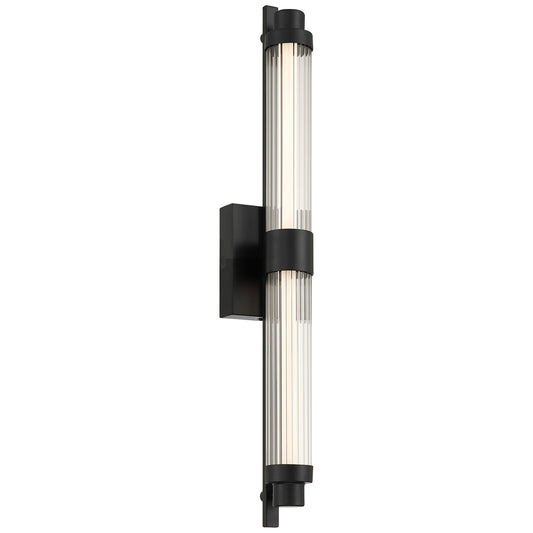 Access Lighting Julia 3CCT LED Vanity, Black/Clear Frosted