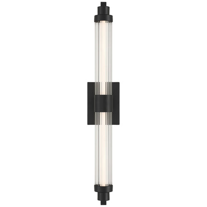 Access Lighting Julia 3CCT LED Vanity, Black/Clear Frosted