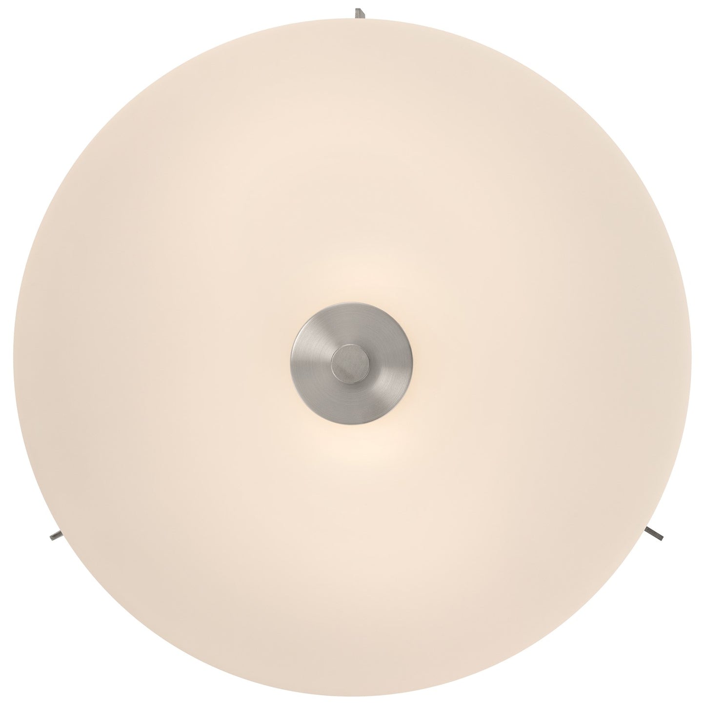 Access Lighting Rachel 2 Light Flush Mount, Brushed Steel/Opal