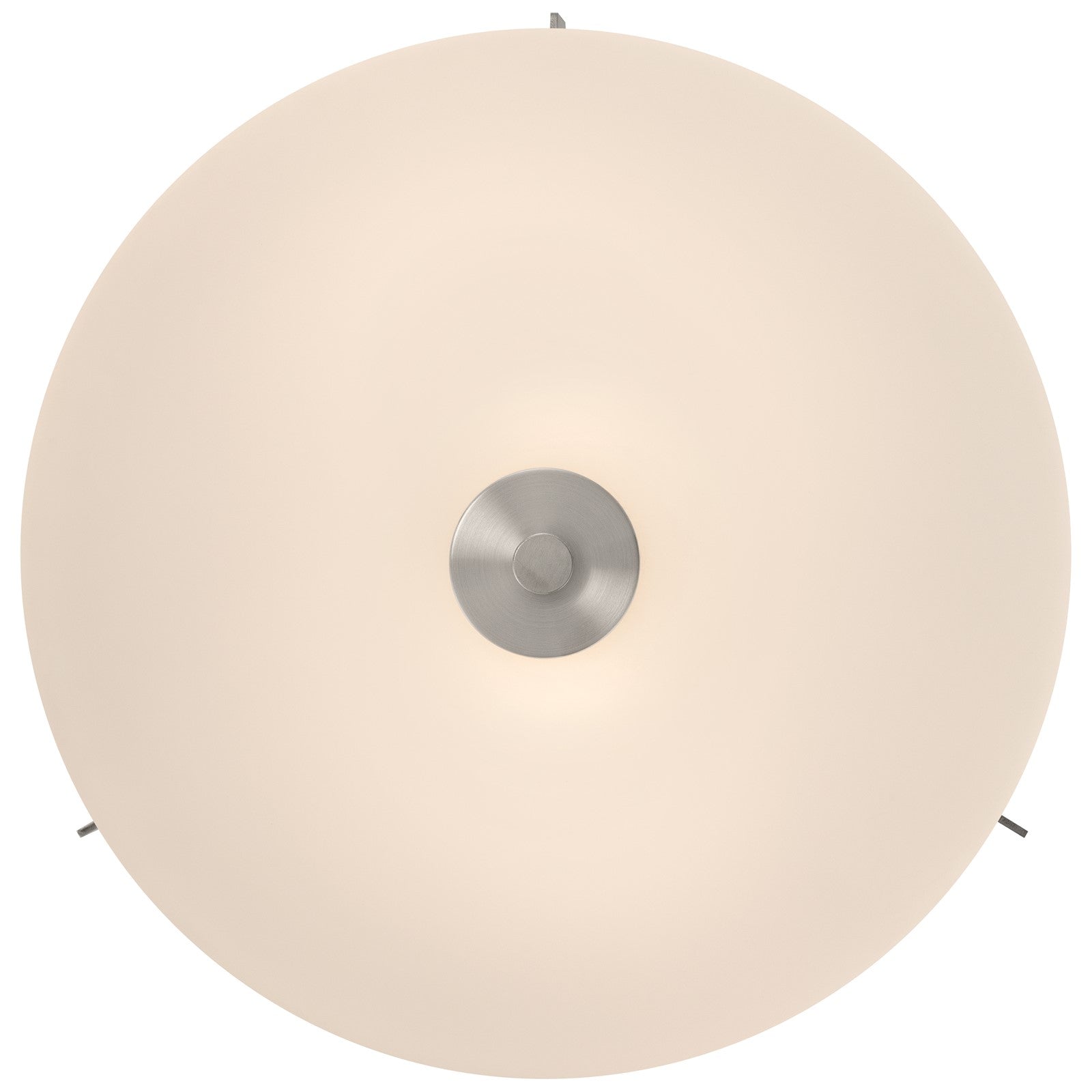 Access Lighting Rachel 2 Light Flush Mount, Brushed Steel/Opal