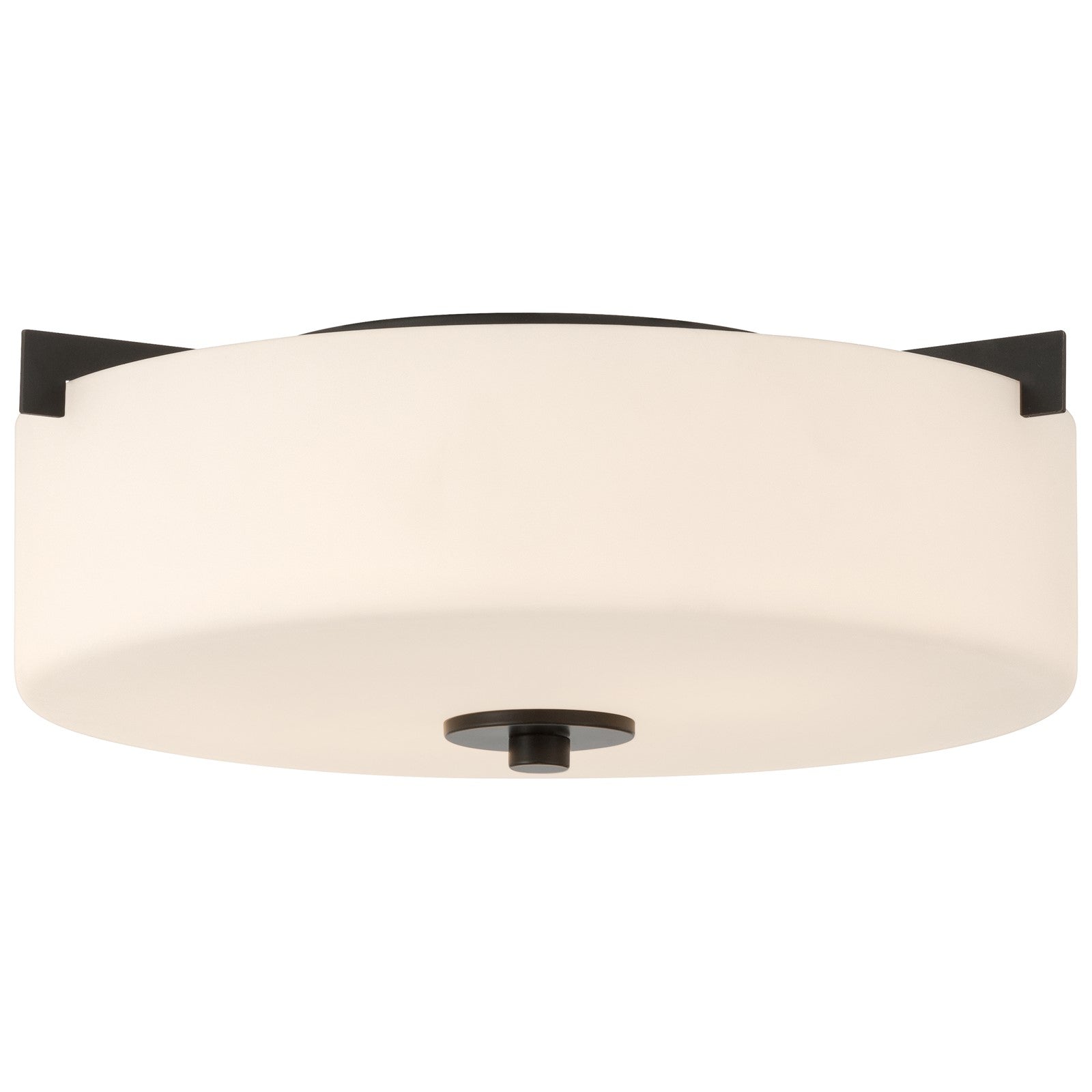 Access Lighting Rachel 2 Light Flush Mount, Matte Black/Opal