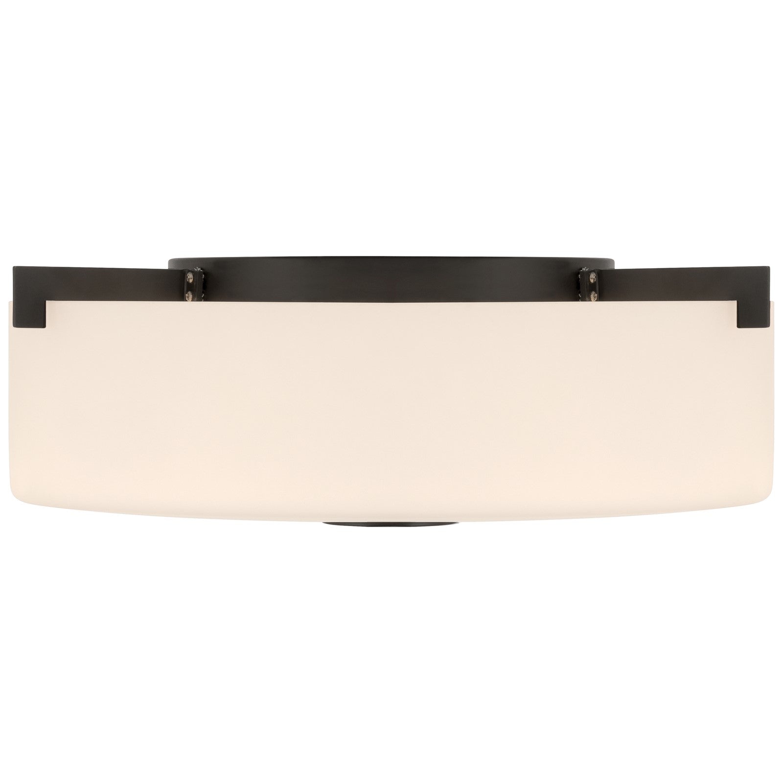 Access Lighting Rachel 2 Light Flush Mount, Matte Black/Opal