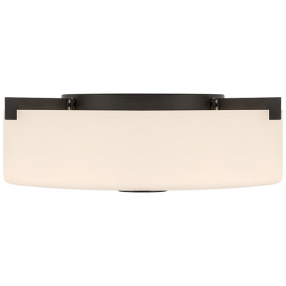 Access Lighting Rachel 2 Light Flush Mount, Matte Black/Opal