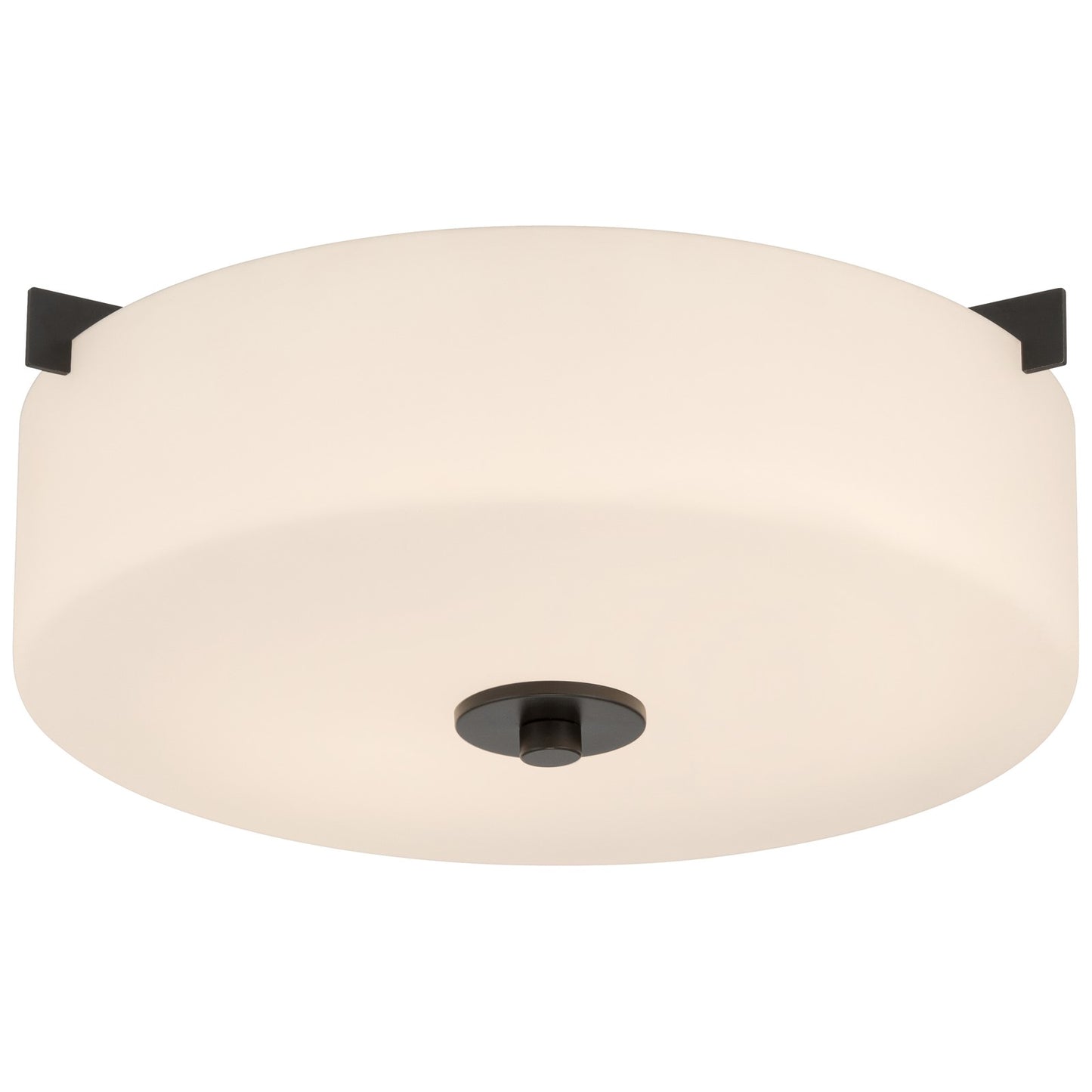 Access Lighting Rachel 2 Light Flush Mount, Matte Black/Opal