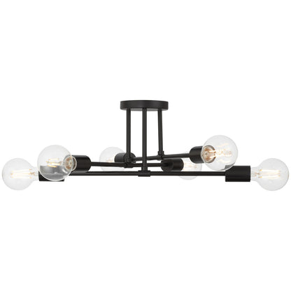 Access Lighting Marin 6 Light Semi Flush, Matte Black