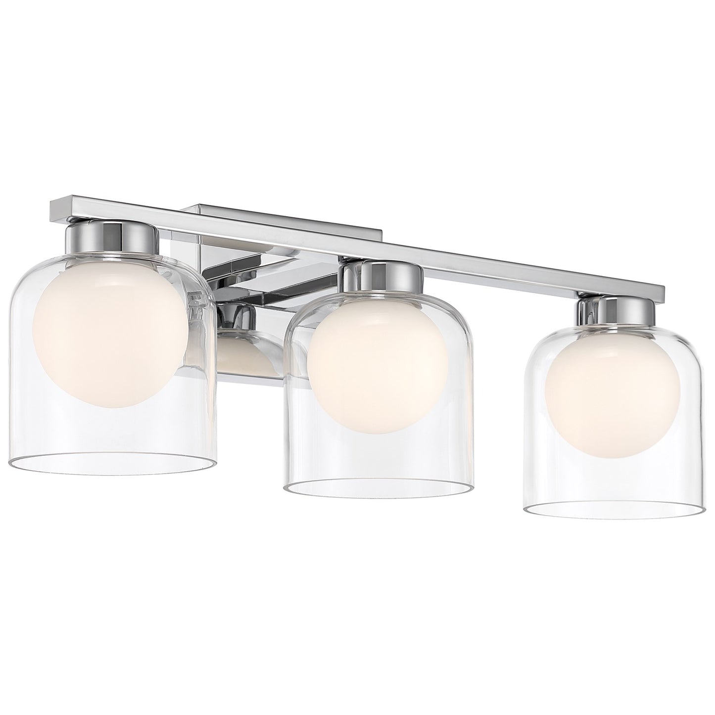 Access Lighting Chloe 3CCCT LED Vanity, Chrome/Clear Opal