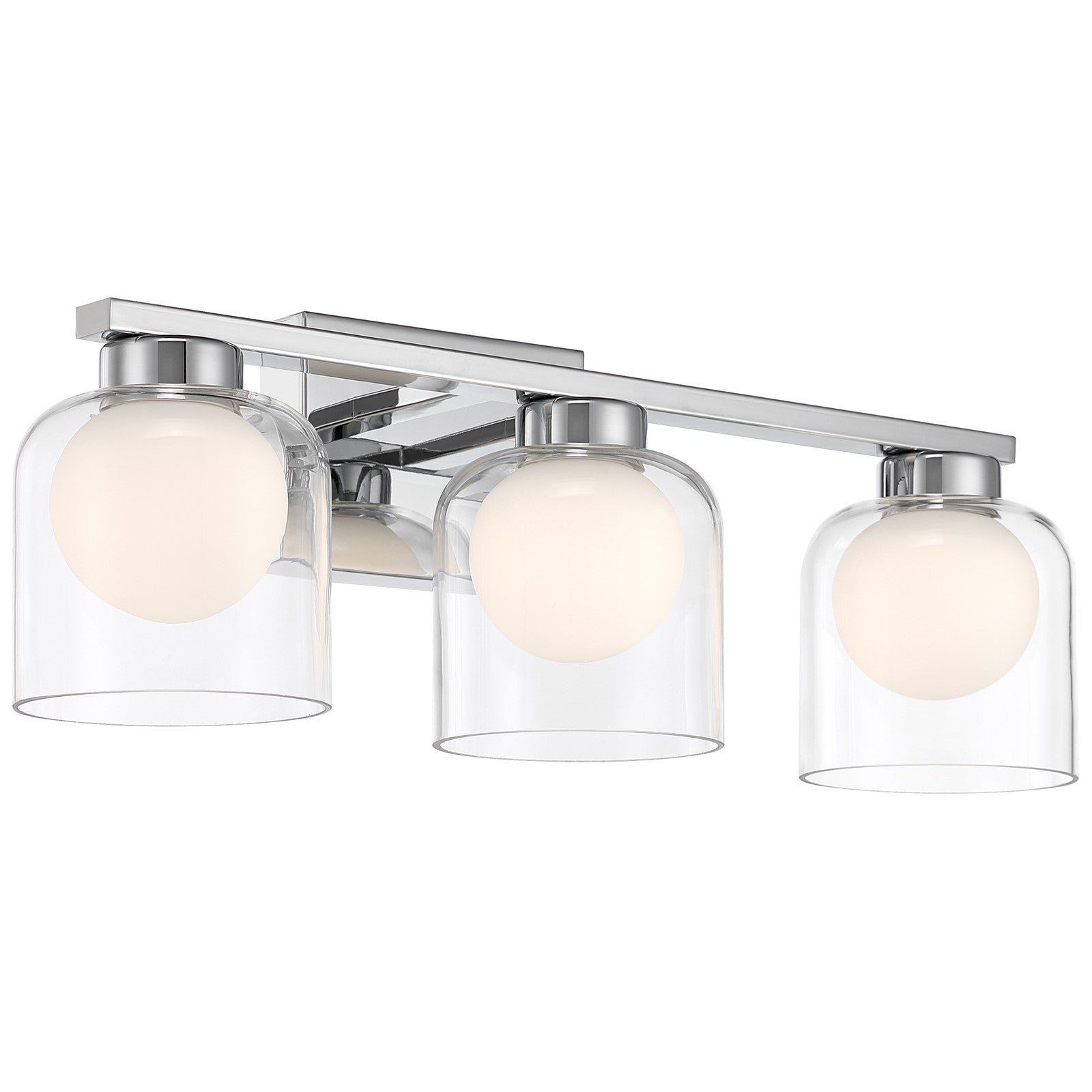 Access Lighting Chloe 3CCCT LED Vanity, Chrome/Clear Opal
