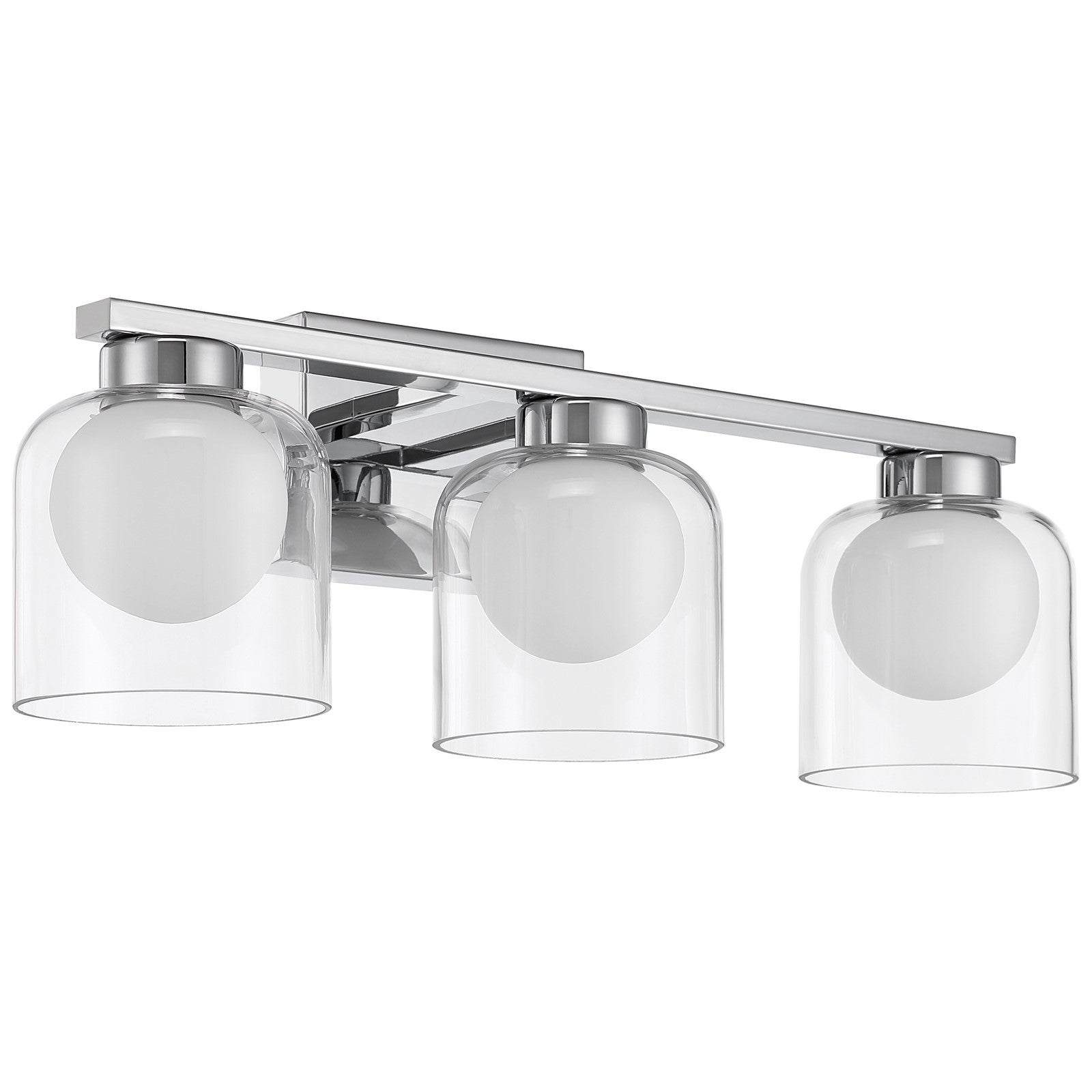 Access Lighting Chloe 3CCCT LED Vanity, Chrome/Clear Opal