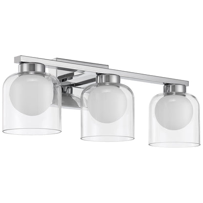 Access Lighting Chloe 3CCCT LED Vanity, Chrome/Clear Opal