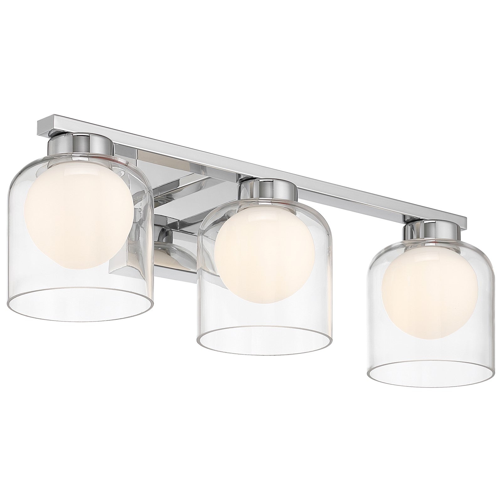 Access Lighting Chloe 3CCCT LED Vanity, Chrome/Clear Opal