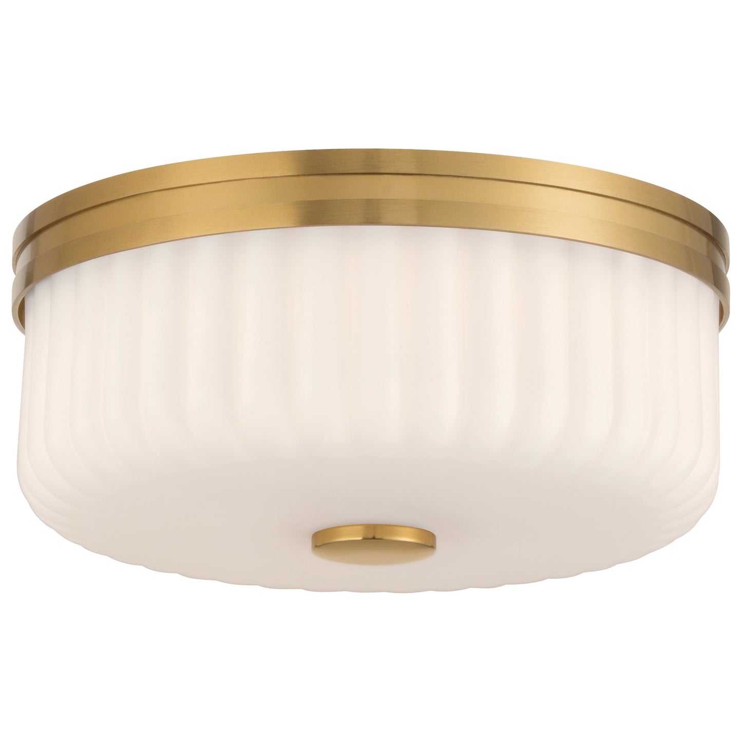 Access Daniella 3CCT LED Flush Mt, Antique Brass/Opal