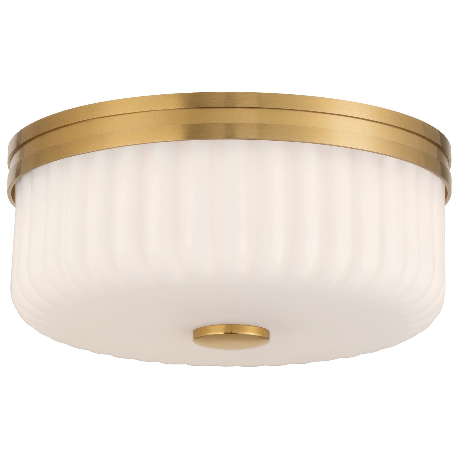 Access Daniella 3CCT LED Flush Mt, Antique Brass/Opal