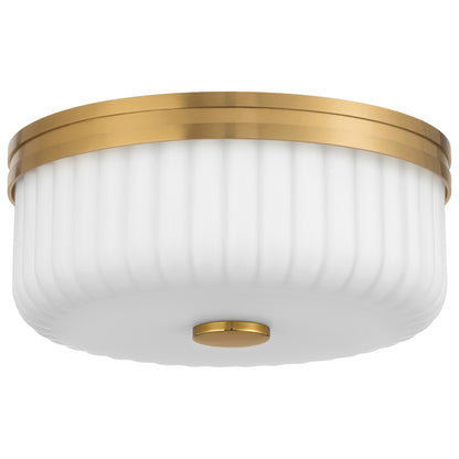 Access Daniella 3CCT LED Flush Mt, Antique Brass/Opal