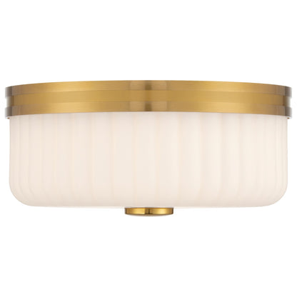 Access Daniella 3CCT LED Flush Mt, Antique Brass/Opal