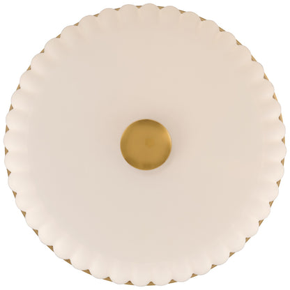 Access Daniella 3CCT LED Flush Mt, Antique Brass/Opal