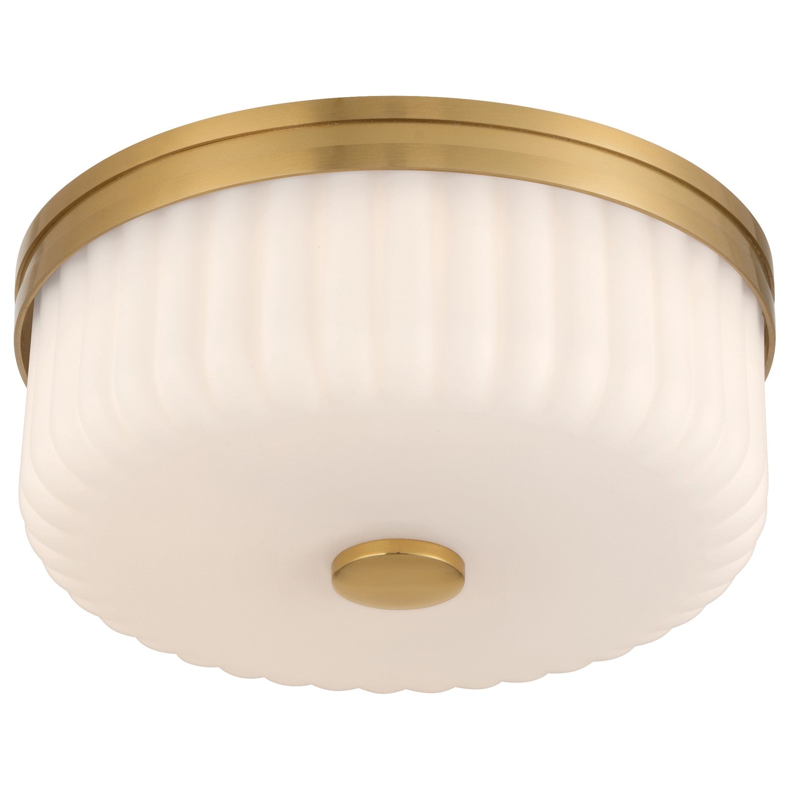 Access Daniella 3CCT LED Flush Mt, Antique Brass/Opal