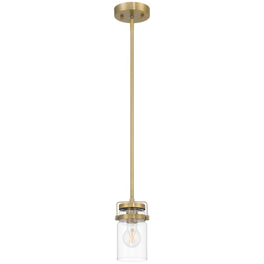 Access Lighting Shelby 1 Light Pendant, Brushed Gold/Clear - 63080-BG-CLR