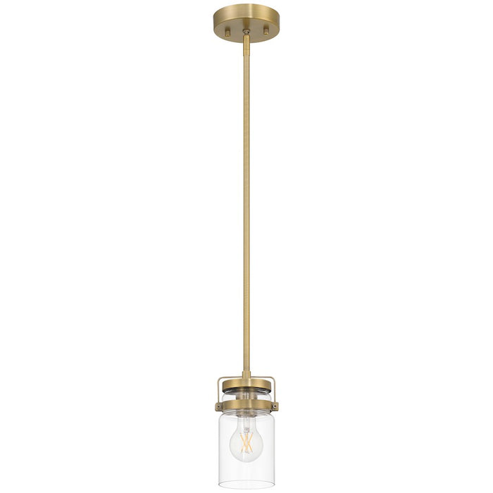 Access Lighting Shelby 1 Light Pendant, Brushed Gold/Clear - 63080-BG-CLR