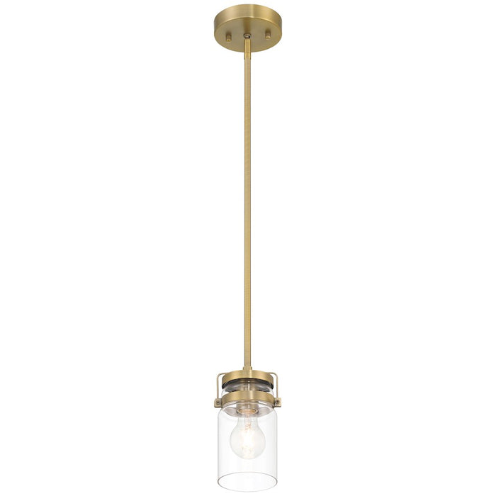 Access Lighting Shelby 1 Light Pendant, Brushed Gold/Clear