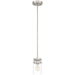 Access Lighting Shelby 1 Light Pendant, Brushed Steel/Clear - 63080-BS-CLR