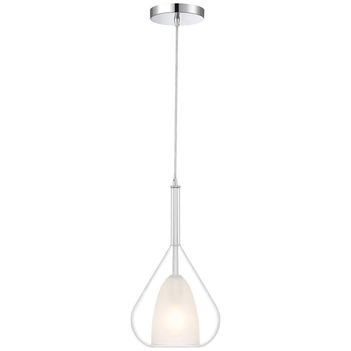 Access Lighting Ray Pendant, Chrome/Clear, Frosted White