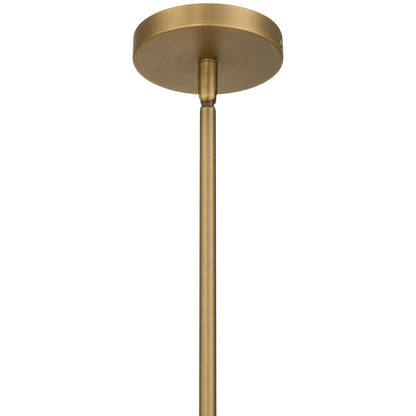 Access Swirl 1Lt Pendant, Antique Brushed Brass/Clr Ribbed