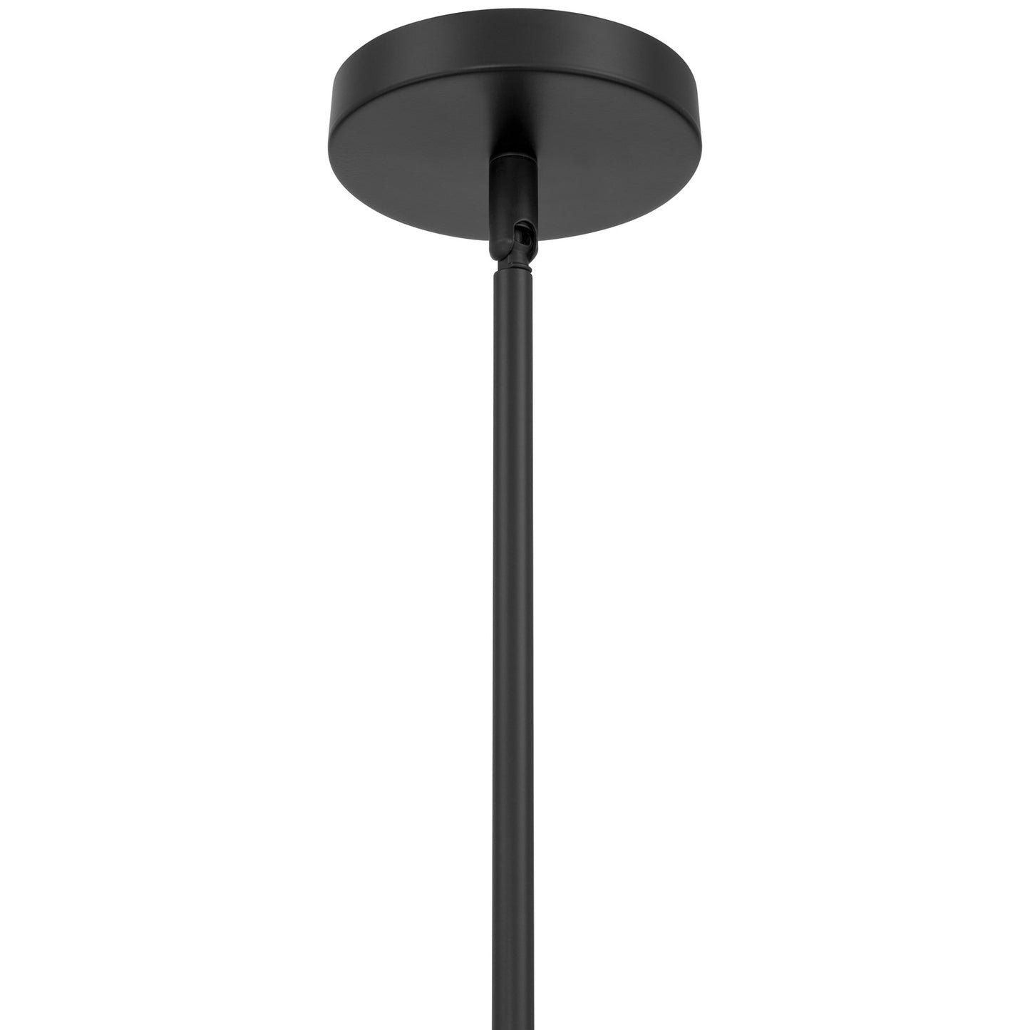 Access Lighting Swirl 1 Light Pendant, Matte Black/Clear Ribbed