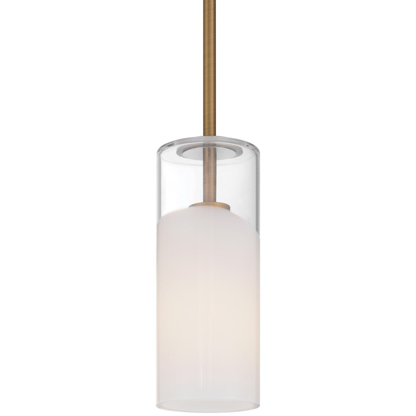 Access Ole' 1Lt Pendant, Antique Brushed Brass/Clr Frosted
