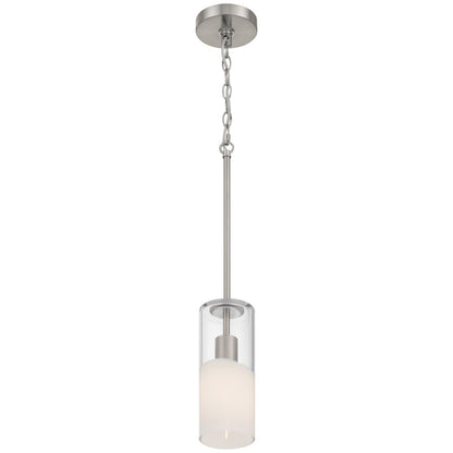 Access Lighting Ole' 1 Light Pendant, Brushed Steel/Clear Frosted