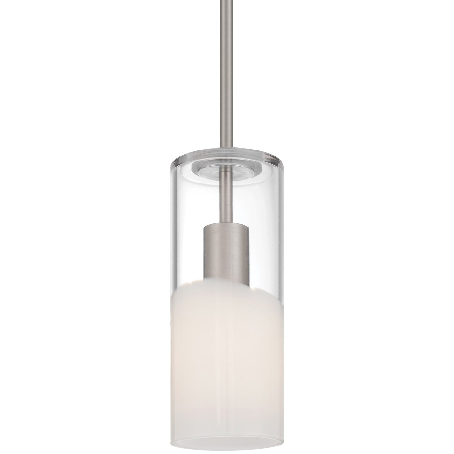 Access Lighting Ole' 1 Light Pendant, Brushed Steel/Clear Frosted