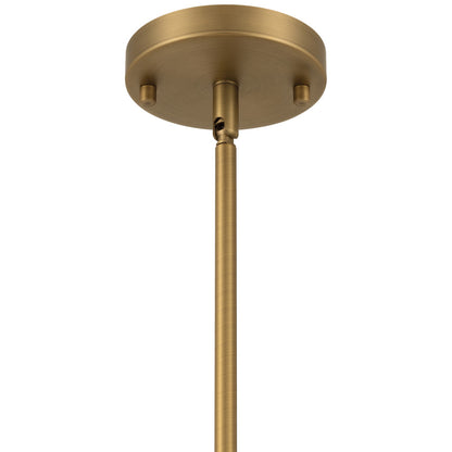 Access Dahlia 1Lt Pendant, Antique Brushed Brass, Black Shade/Black