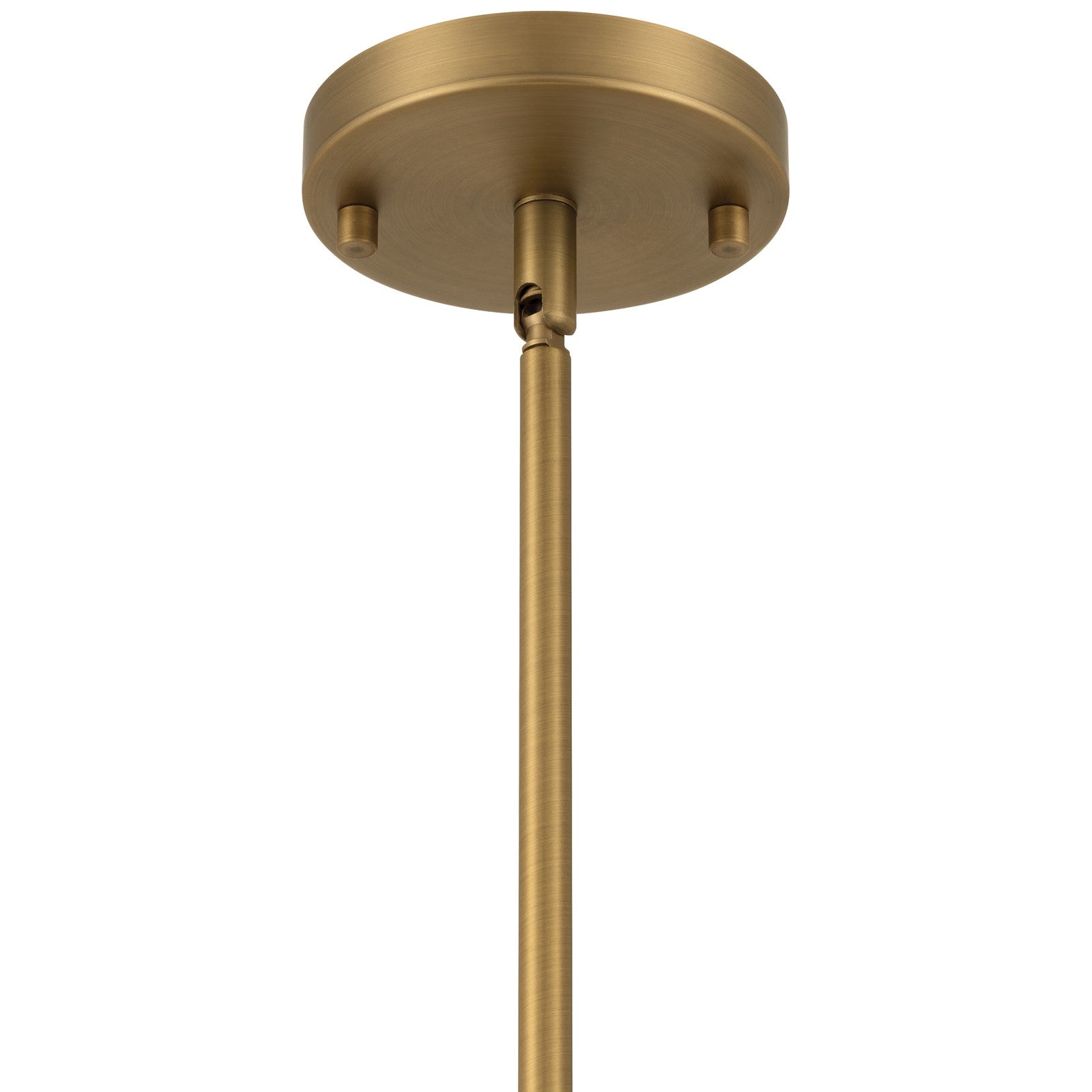 Access Dahlia 1Lt Pendant, Antique Brushed Brass, White Shade/White