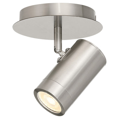 Access Prado 1Lt Adjustable LED Flush Mt, Steel/Steel