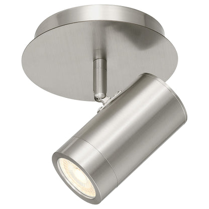 Access Prado 1Lt Adjustable LED Flush Mt, Steel/Steel