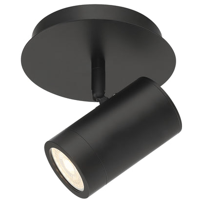 Access Prado 1Lt Adjustable LED Flush Mt, Matte Black/Matte Black