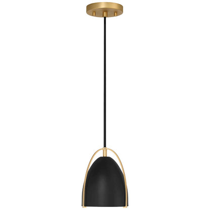 1 Light Pendant, Matte Black